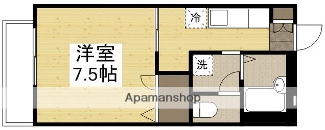 レジデンス稲荷(1K/1階)の間取り写真