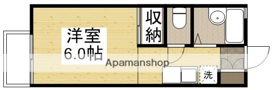 コスモスA(ワンルーム/1階)の間取り写真