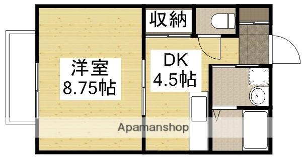 DEAR THE 3RD(1DK/1階)の間取り写真