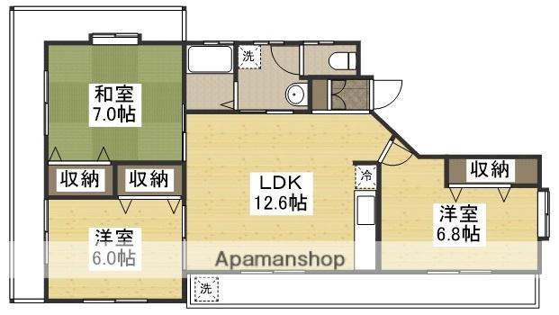ジョイフル津島Ⅱ号館(3LDK/2階)の間取り写真