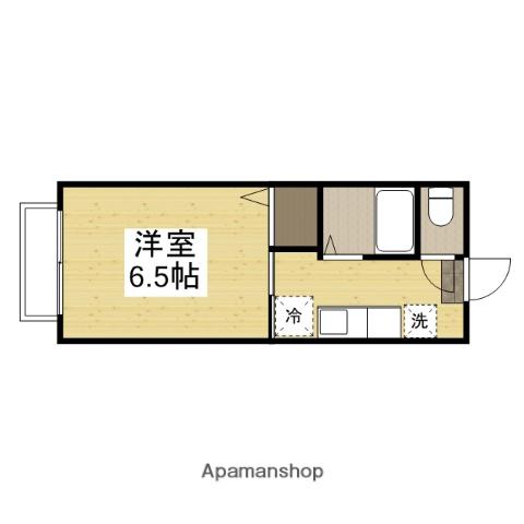 ツインコーポラスB(1K/1階)の間取り写真