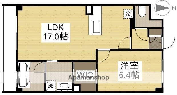 エムズサンシャイン福富(1LDK/4階)の間取り写真