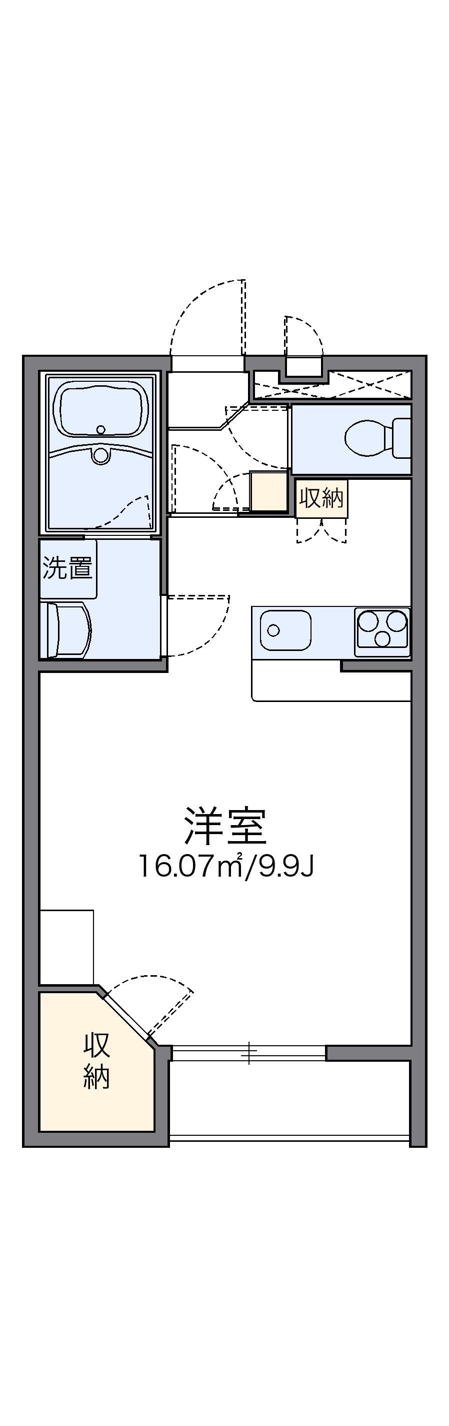 レオパレスフジサキⅡ(1K/2階)の間取り写真