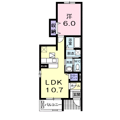サンメゾンM・A(1LDK/1階)の間取り写真