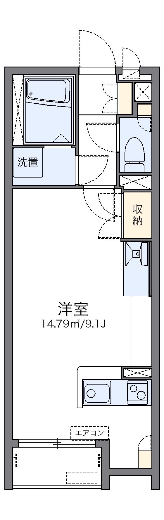 レオネクスト中庄南(ワンルーム/1階)の間取り写真