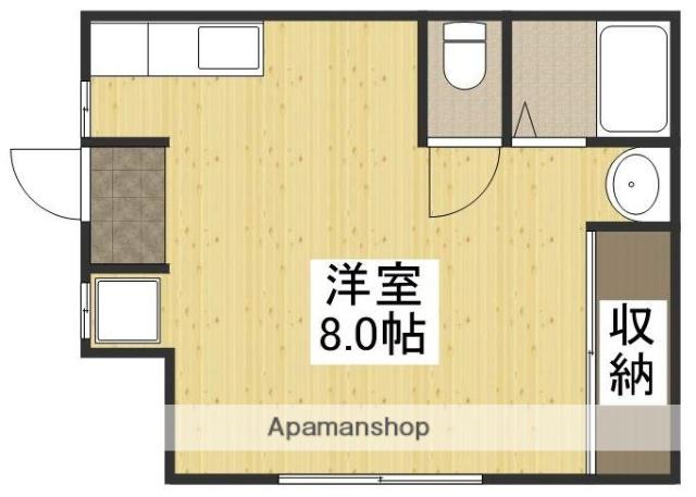 レジデンス伊島A棟(ワンルーム/1階)の間取り写真