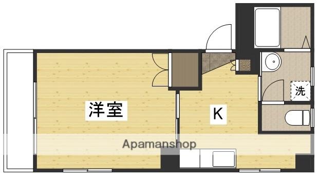 ビュー倉敷(1K/3階)の間取り写真