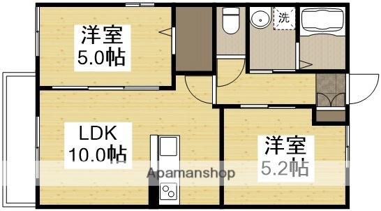 クレセール平井(2LDK/2階)の間取り写真