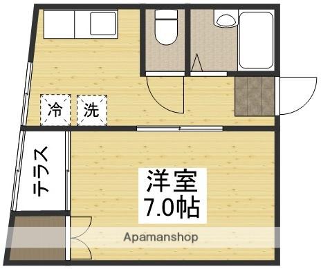 エミリービル(1K/2階)の間取り写真