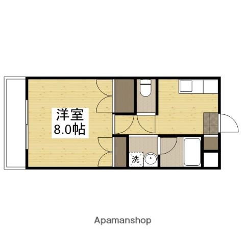 メゾンヤマサキ(1K/1階)の間取り写真