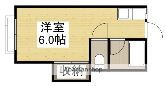 コーポレイバン(ワンルーム/2階)の間取り写真