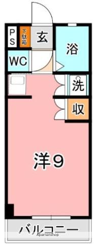 サンライズブルー(ワンルーム/2階)の間取り写真