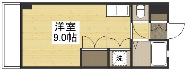 サンライズブルー(ワンルーム/3階)の間取り写真