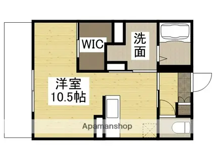 アドラシオン津島(ワンルーム/1階)の間取り写真