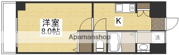 アルバ鹿田(1K/6階)の間取り写真