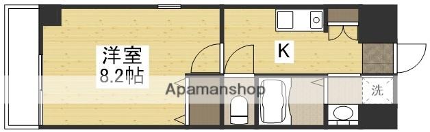 アルバ鹿田(1K/8階)の間取り写真