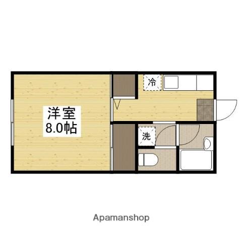 パフィオハイツ(1K/1階)の間取り写真