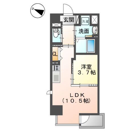 キアーズⅢ(1LDK/5階)の間取り写真