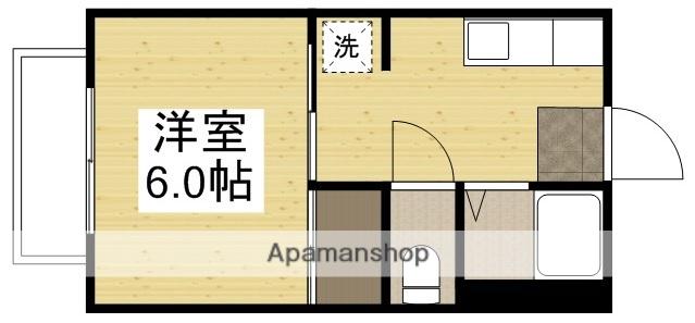 ベルコーポ(1K/2階)の間取り写真