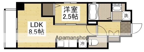 月光 千日前(1LDK/5階)の間取り写真