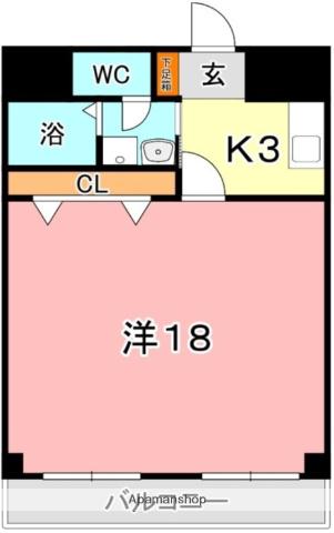 フォーバスⅠ番館(1K/4階)の間取り写真