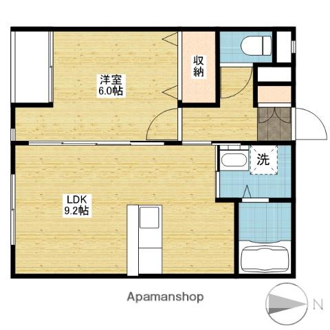 スカイヒルズⅡ(1LDK/1階)の間取り写真