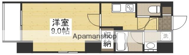 ピアスマート医大東(1K/2階)の間取り写真