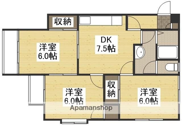 メゾン7110(3DK/1階)の間取り写真