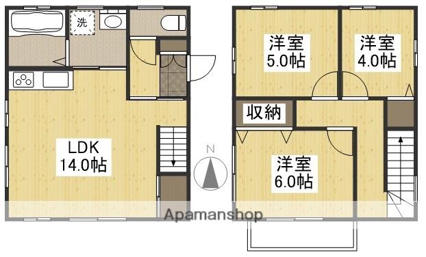 山陽本線 東岡山駅 徒歩20分 2階建 築19年(3LDK)の間取り写真