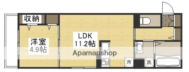 グランデ倉敷駅前(1LDK/2階)の間取り写真