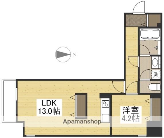 INITIA KUWADACHO(1LDK/6階)の間取り写真
