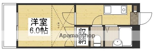クラシキ日ノ出ヴィラ(1K/2階)の間取り写真