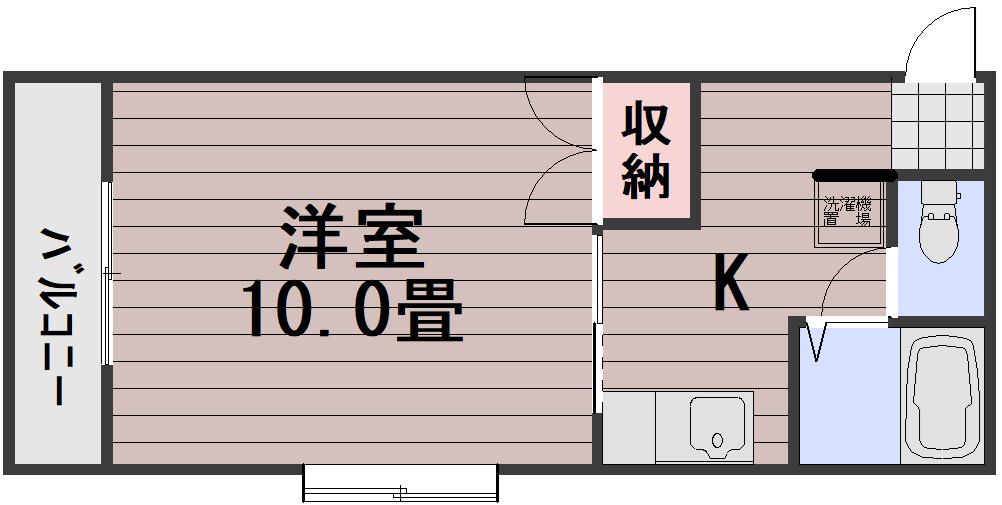 コープ・エスポワールⅡ(1K/5階)の間取り写真