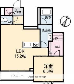 セルディーナ早島駅前(1LDK/2階)の間取り写真
