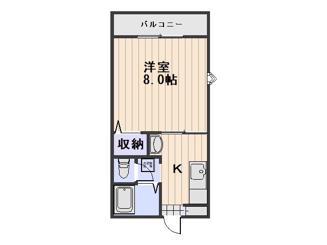 ディアスルシードⅡ(1K/1階)の間取り写真