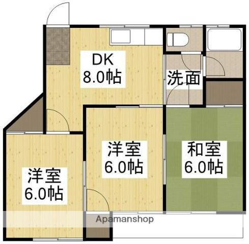 すみれコーポ(3DK/1階)の間取り写真