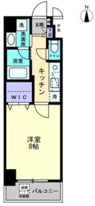 アルファレガロ南中央町(1K/1階)の間取り写真