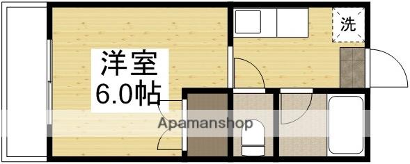 あるふぁ南方Ⅰ(1K/3階)の間取り写真