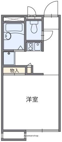ラルゴ上道(ワンルーム/2階)の間取り写真
