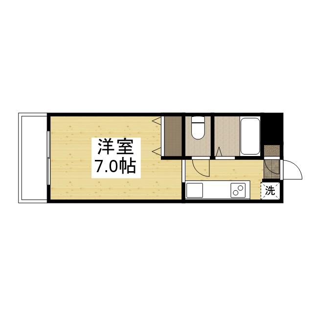 ファインパーク原尾島(ワンルーム/1階)の間取り写真