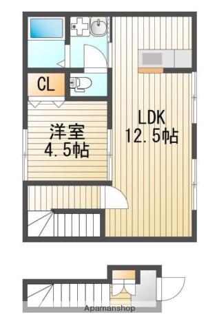 LA・MAISON Ⅰ(1LDK/2階)の間取り写真