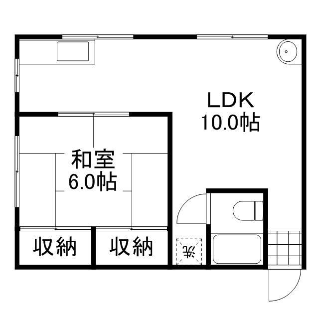 パークサイドレジデンス(1LDK/3階)の間取り写真
