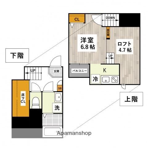 ADC倉敷マルブ(ワンルーム/1階)の間取り写真