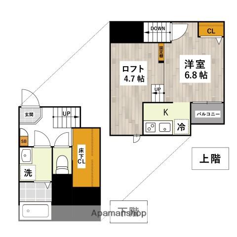 ADC倉敷マルブ(ワンルーム/2階)の間取り写真