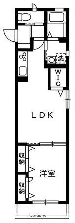 メルハイム南中央(1LDK/2階)の間取り写真