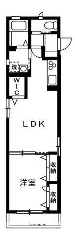 メルハイム南中央(1LDK/2階)の間取り写真