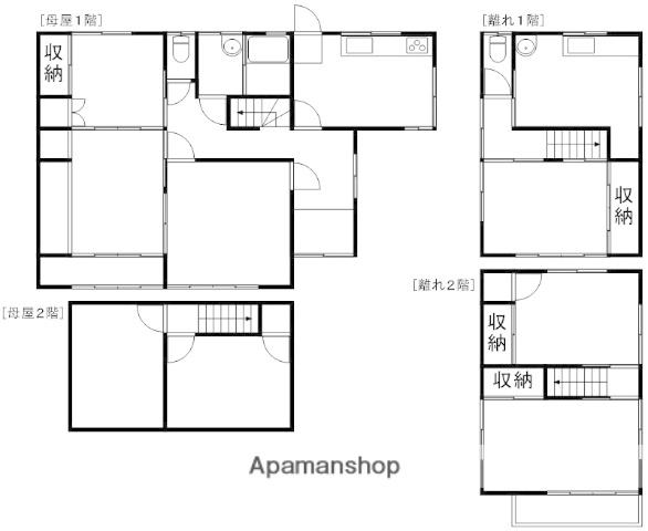 山陽本線 上道駅(岡山) 徒歩15分 2階建 築53年(7DK)の間取り写真