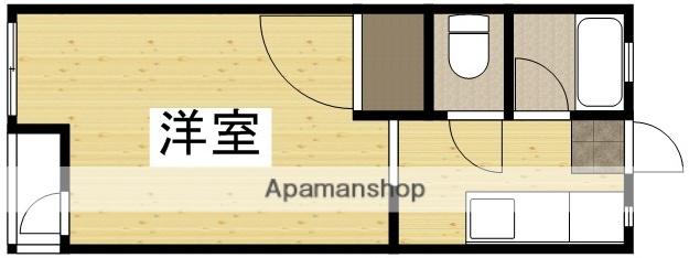 岸本コーポB(1K/1階)の間取り写真