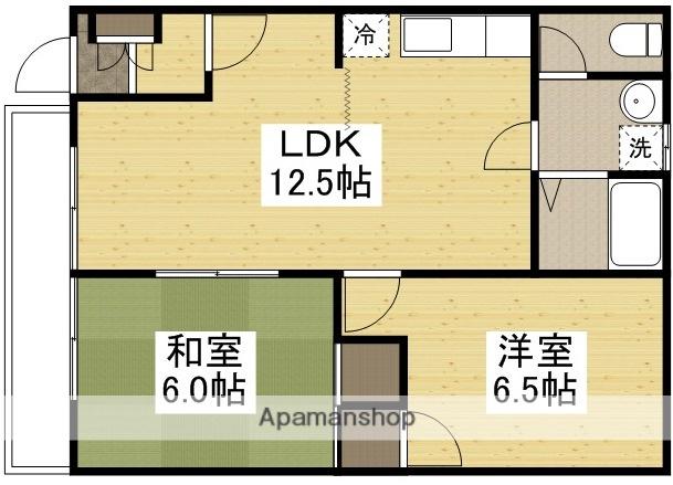 サンフラワー今(2LDK/1階)の間取り写真