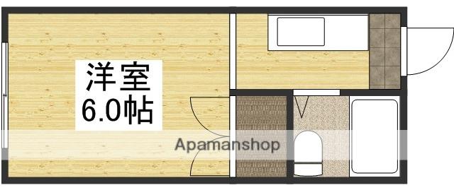 玉柏コーポ(ワンルーム/2階)の間取り写真